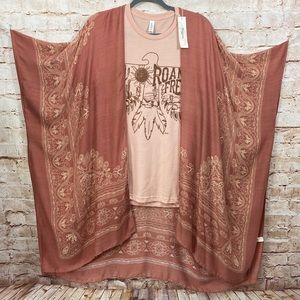 Rusty Rose Kimono Sz. O/S NWT